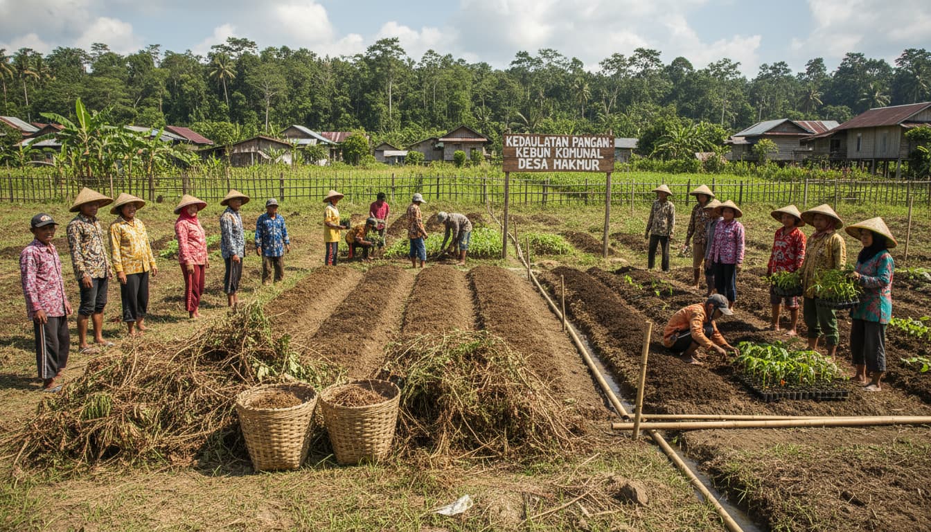 Kedaulatan Pangan: Mengubah Lahan Tidur Menjadi Kebun Pangan Komunal